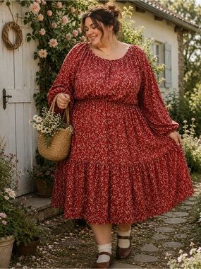 Hayden Los Angeles Floral Boho Dress Size 1X